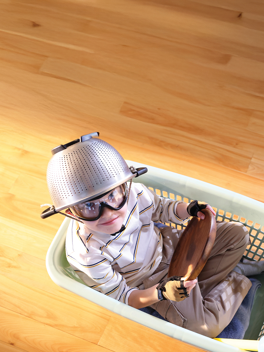 Mom and daughter playing with tablet on hard surface floors